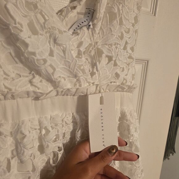 White Tiered Endless Rose Dress - Picture 6 of 6